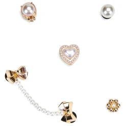 Jibbitz Pearly Gold 5 Pack Accessory