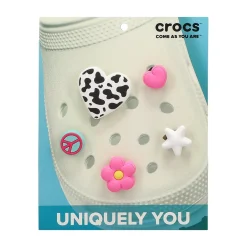 Jibbitz Pink And Gold 5 Pack Accessory