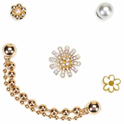 Jibbitz Pretty In Gold 5 Pack Accessory