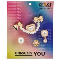 Jibbitz Pretty In Gold 5 Pack Accessory