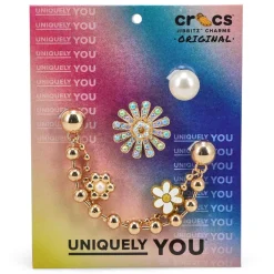 Jibbitz Pretty In Gold 5 Pack Accessory