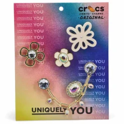 Jibbitz Pretty In Gold 5 Pack Accessory